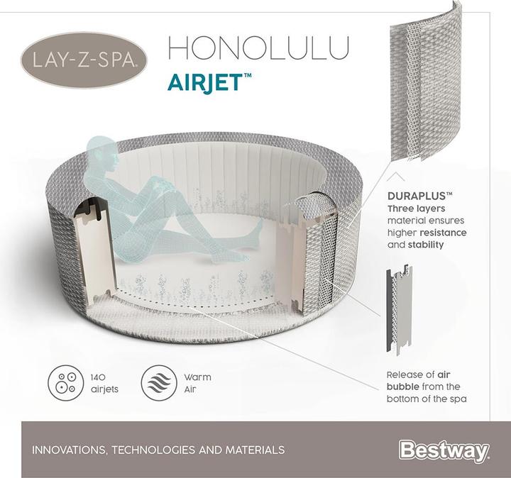 Immagine prodotto Bestway Lay-Z-Spa Honolulu AirJet (6 pers.)