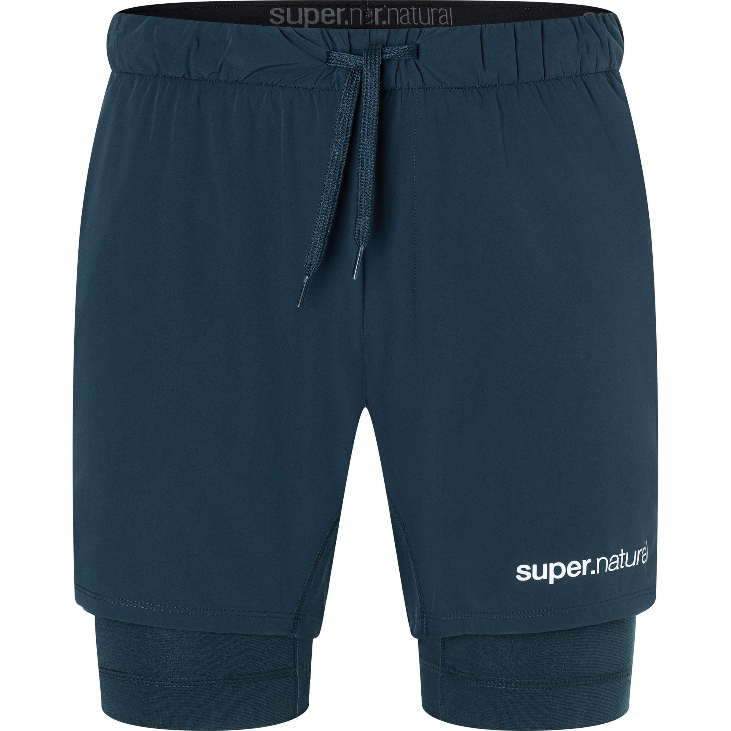 Super Natural, Herren, Sporthose, Double Layer (XL), Blau, XL