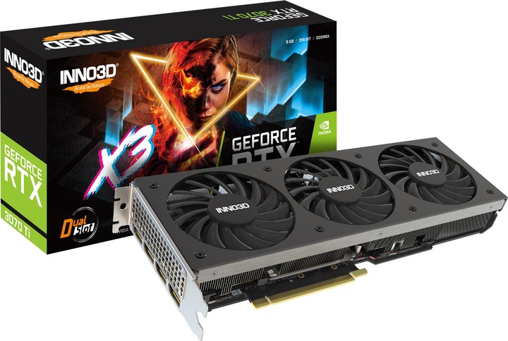 Produktbild Inno3D RTX3070 TI X3 GDDR6X HDMI 3xDP (8 GB)