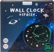 Actual product image Ootb Wall clock, Space, glows in the dark