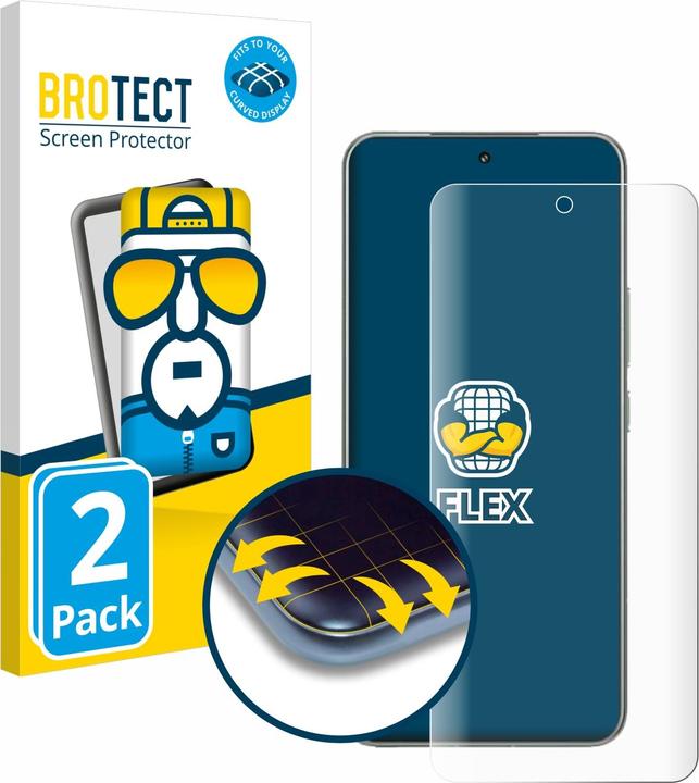 Actual product image BROTECT Fullscreen Protective Film Screen Protector Film Clear Transparent (2 Piece, Xiaomi 15 Pro)