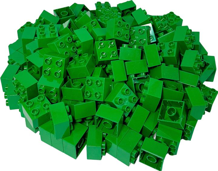 Actual product image LEGO DUPLO® 2x2 Bricks Green Building Blocks Basic Bricks - 3437 NEW! Quantity 10x (3437)