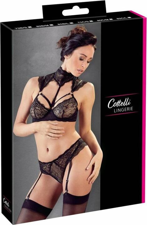 Image du produit Cottelli Collection Set de jarretelles avec embout floral (80 B)