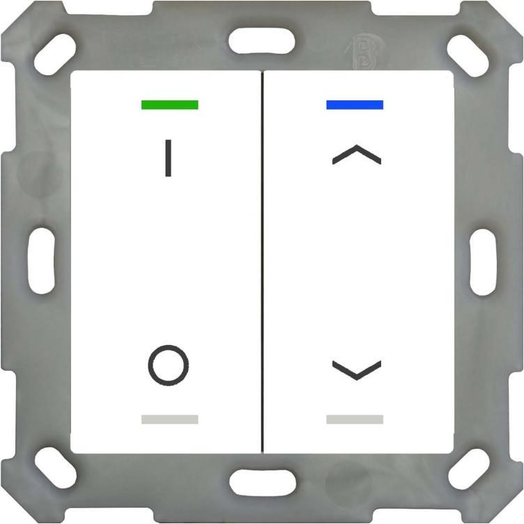 MDT BE-TAL5502.D1 Taster Light 55 2fach, Taster + Schalter, Weiss