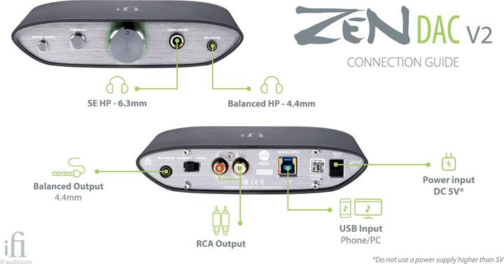 Produktbild iFi Audio Zen Dac V2 (Gain-Schalter, Bass Boost, USB-DAC)