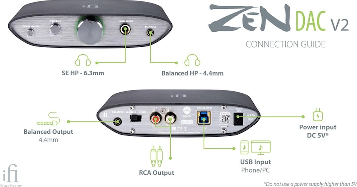 Immagine prodotto iFi Audio Zen Dac V2 (interruttore di guadagno, Potenziamento dei bassi, USB-DAC)
