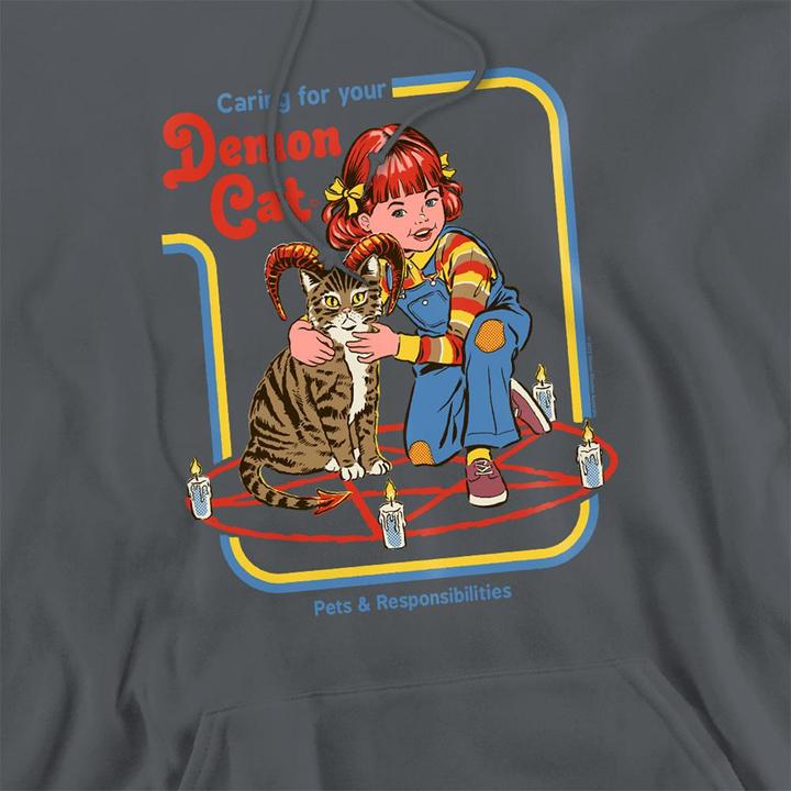 Produktbild Steven Rhodes Caring For Your Demon Cat Kapuzenpullover (XL)