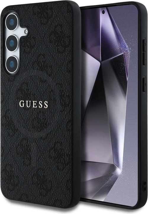 Image du produit Guess Coque monogramme similicuir avec MagSafe intégré et logo doré (Samsung Galaxy S25)