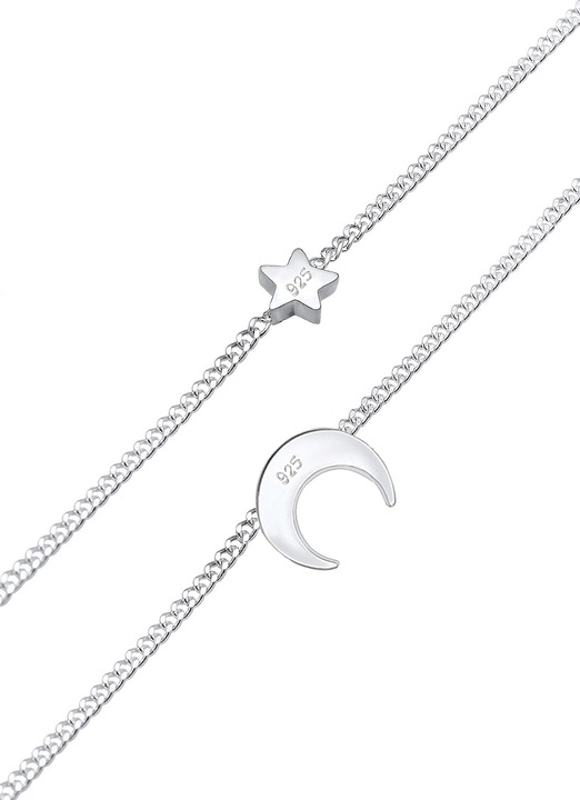 Produktbild Elli Choker Layer Look Halbmond Sterne (925 Silber, 36 cm)
