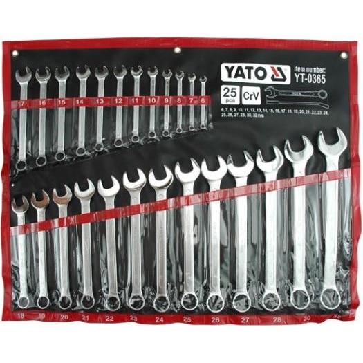 Yato, Schraubenschlüssel, COMBINATION SPANNER SET 632MM 25PCS (19 mm, 12 mm, 18 mm, 30 mm, 20 mm, 14 mm, 15 mm, 13 mm, 2...