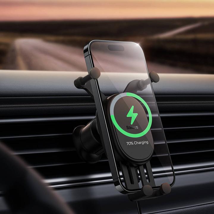 Produktbild Baseus Stable Gravitational Wireless Charging Car Mount Pro 15W (black)