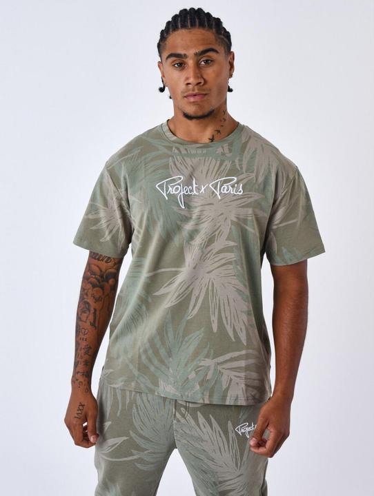 Immagine prodotto Project X Paris t-shirt con foglie di palma all over (XL)