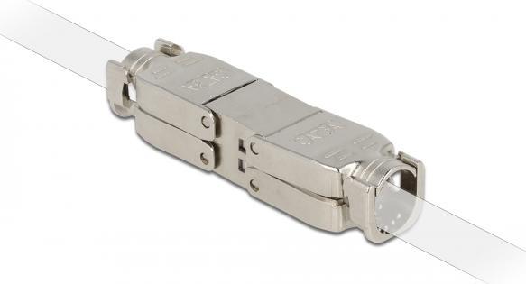 Produktbild Delock Verbinder für Netzwerkkabel Cat.6A STP werkzeugfrei (STP, CAT6a, 0.06 m)
