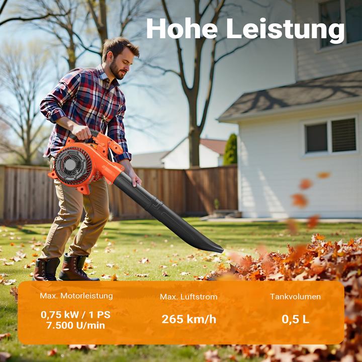 Produktbild Wiltec 3in1 Laubbläser (Benzinbetrieb, Laubbläser, Laubsauger)