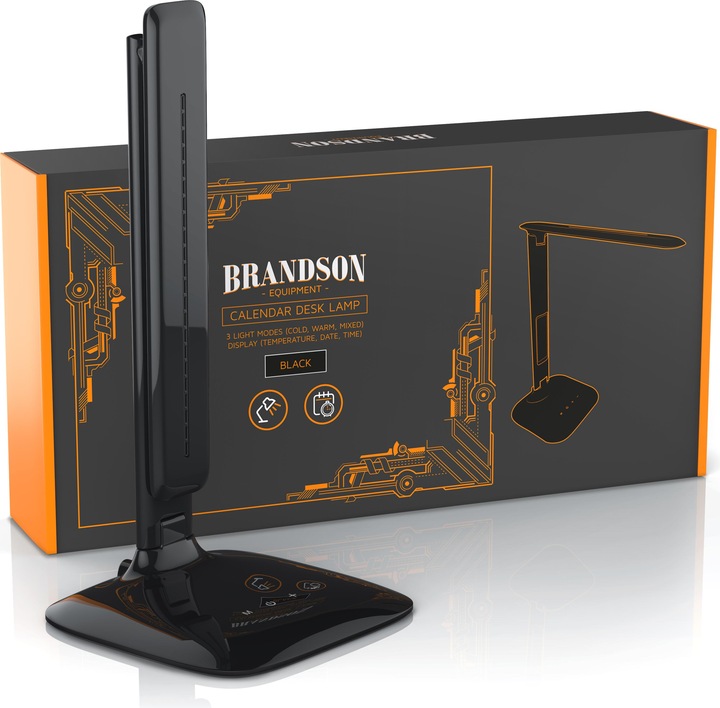 Produktbild Brandson dimmbare LED Schreibtischlampe - 3 Lichtfarben kalt warm neutralweiss mit 5 Helligkeitsstufen (450 lm)
