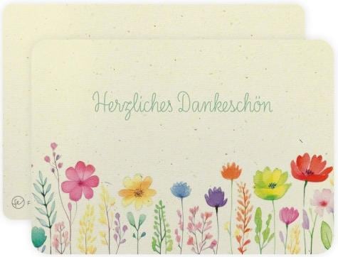Produktbild Fotoeigenart Postkarte Aquarell Dankeschön A6 (1 Stk.)