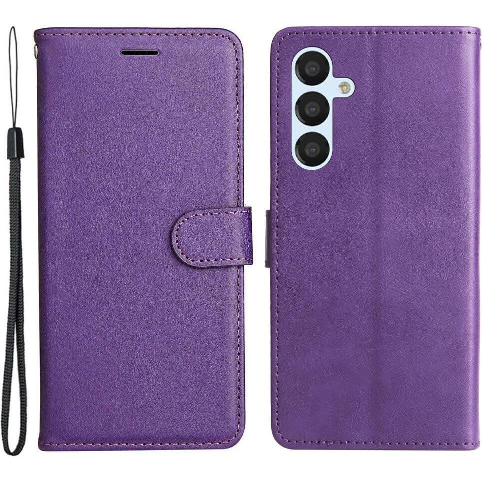 Thumbnail - Cover-Discount Galaxy A54 - Leder Etui Hülle violett (Samsung Galaxy A54 5G), Smartphone Hülle, Violett