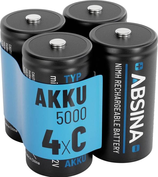 Actual product image Absina Baby (C)-Akku NiMH 4500 1.2 V 4 St. (4 pcs., C, 4500 mAh)