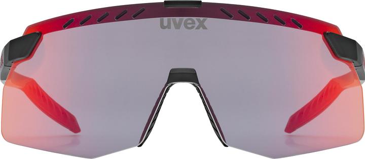 Actual product image Uvex pace stage small (black matt (red)*, Mirror Red)