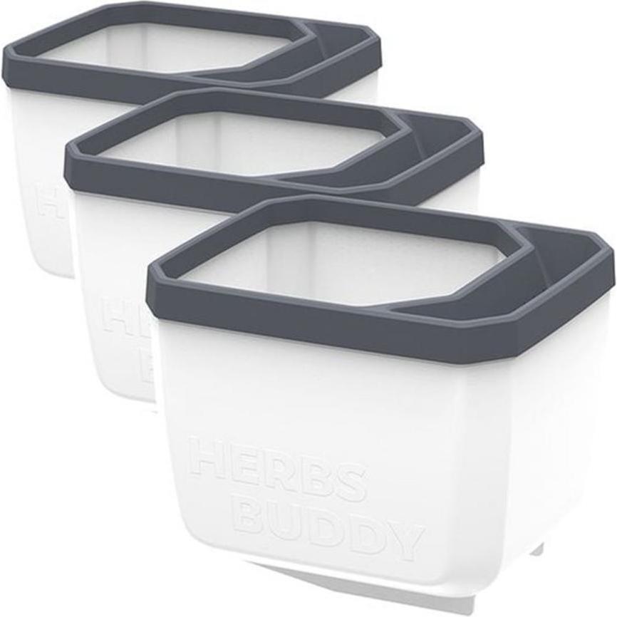 Gusta Garden, Blumentopf, HERBS BUDDY Kräutertopf 3er Set Weiss (50 cm)