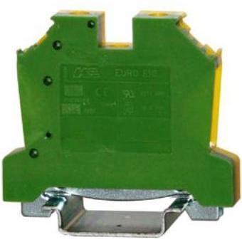 RS PRO Terminale per conduttore di protezione, guida DIN top-hat, 1 polo, Cavo + Spina elettrica, Verde