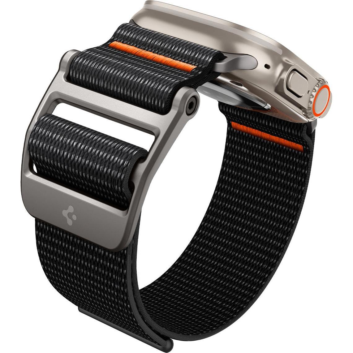 Thumbnail - Spigen AMP05981 (42 mm, 44 mm, 45 mm, Nylon), Uhrenarmband, Schwarz