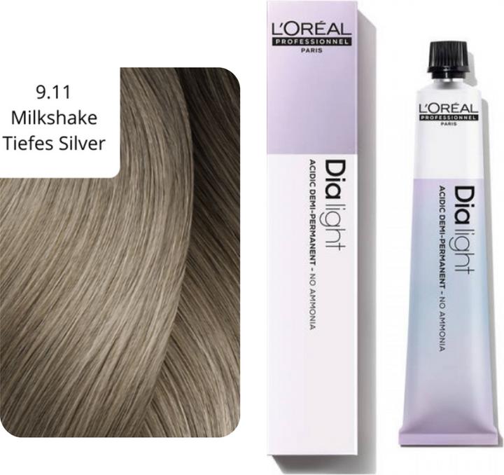 Produktbild L'Oréal Professionnel Dia Light (Silber, Blond, 9.11 milkshake tiefes silver.)