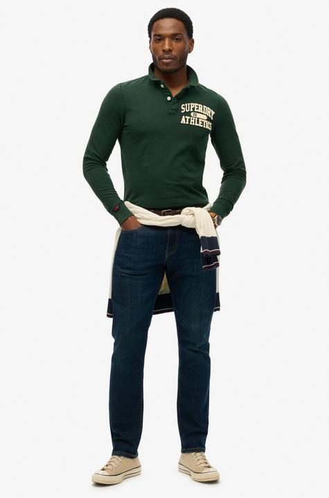 Actual product image Superdry Vintage Athletic Long Sleeve Polo (S)