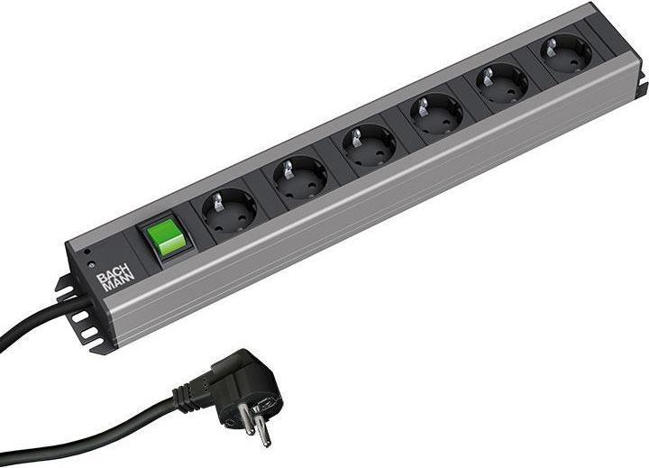 Produktbild Bachmann Verlängerungsschnur (6 x, CEE 7/3, 2 m)