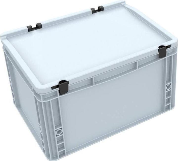 Actual product image Feldherr EB38SET - ED 43/22 HG Euro container / Euro box with hinged lid 400 x 300 x 235 mm incl