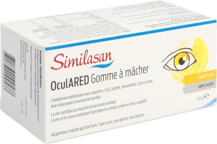 Immagine prodotto Similasan Gomma da masticare OculARED alla frutta 60 (60 Pezzo/i, 154 g)