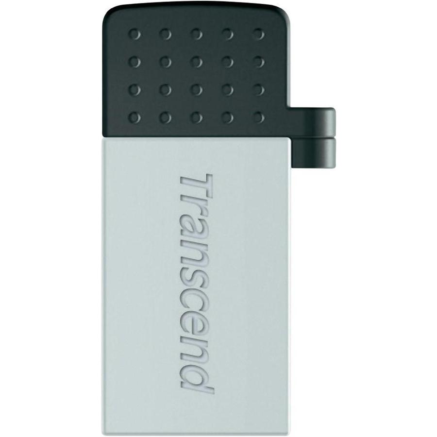 Thumbnail - Transcend Jetflash 380s (32 GB, USB-A, Micro USB, USB 2.0), USB Stick, Silber