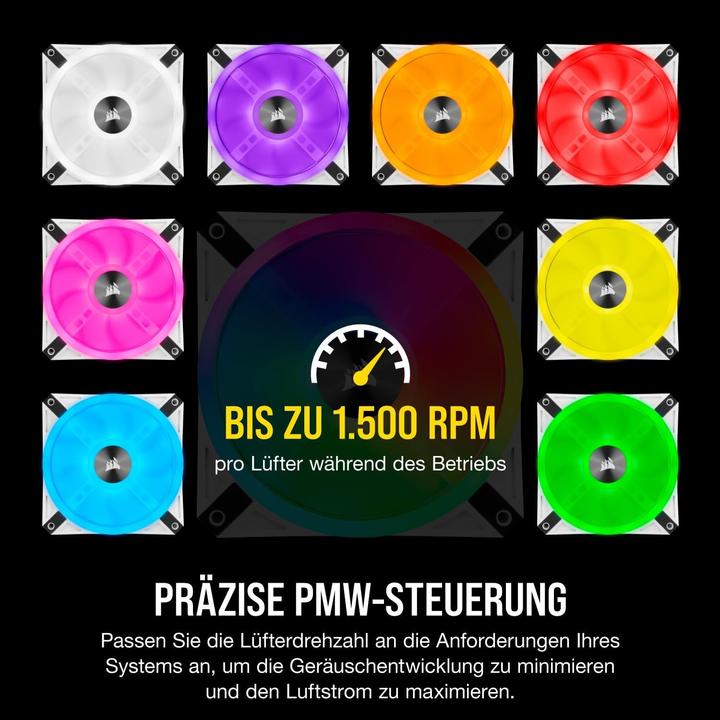Produktbild Corsair iCUE QL120 RGB (120 mm, 3 x)