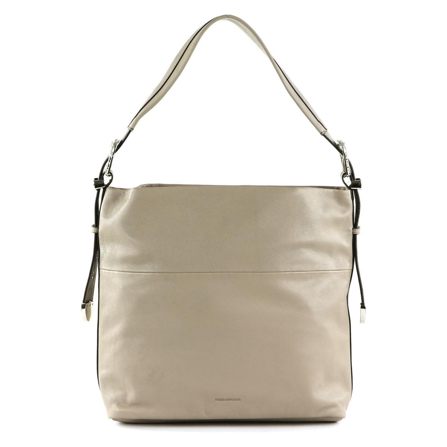 FredsBruder, Damen, Handtasche, Kesey Shoulderbag, Grau, Beige