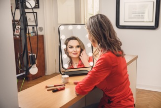 Immagine prodotto Humanas specchio cosmetico HS-HM01 specchio per il trucco con illuminazione a LED - nero