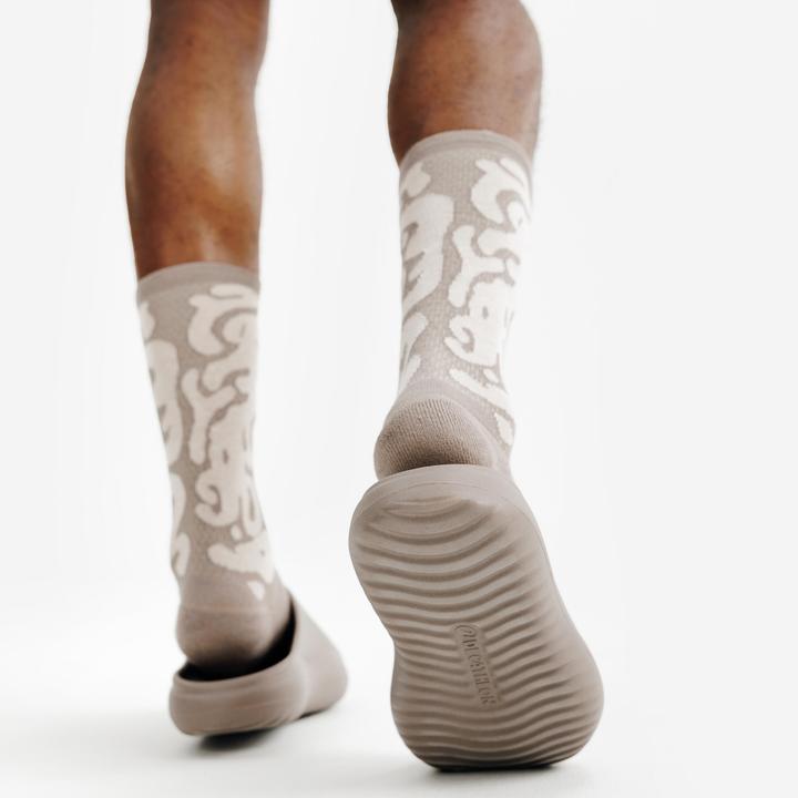 Decathlon Badeschlappen Slides Damen/Herren - braun