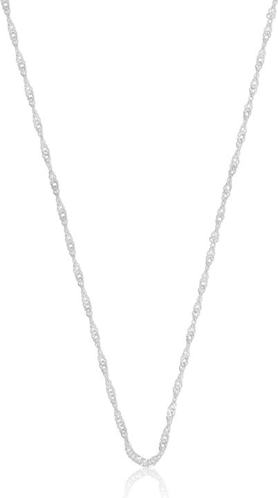 Immagine prodotto Muau Collana Singapore in oro bianco 375, 1,5 mm, 45 cm (Oro bianco 375/9 carati, 45 cm)