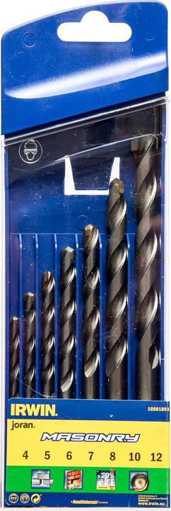Actual product image Irwin Drill set MASONRY 412 mm (10, 12 mm, 4.5, 6, 7, 8)