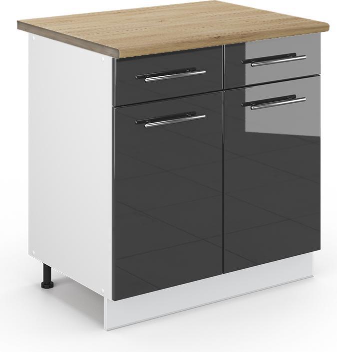 Anthrazit, Anthrazit hochglanz, Goldkraft Eiche, Weiss