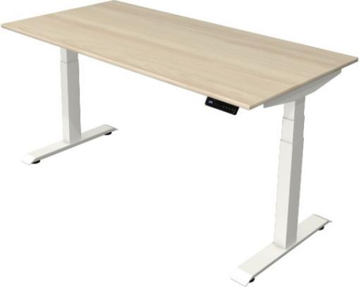 Produktbild Kerkmann Move 4 elektrisch höhenverstellbarer Schreibtisch ahorn rechteckig, T-Fuss-Gestell weiss 180