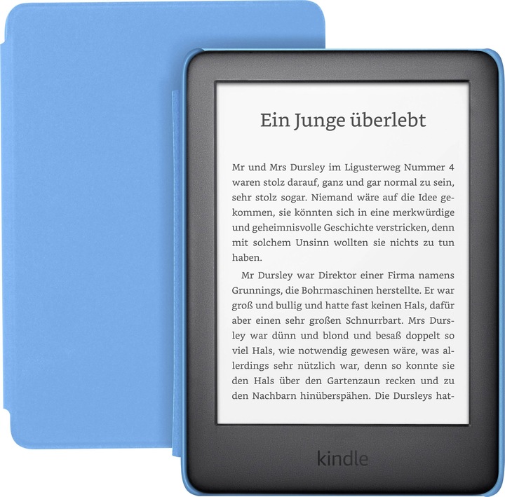 Amazon Kindle Kids Edition without Special Offers inkl. Hülle (2019) (6", 8 GB, Schwarz, Blau)