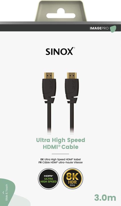 Produktbild Sinox PRO HDMI™ kabel 8K60HZ+E. 3m. Sort (3 m)