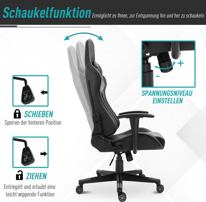 Produktbild Vinsetto Gamingstuhl ergonomisch