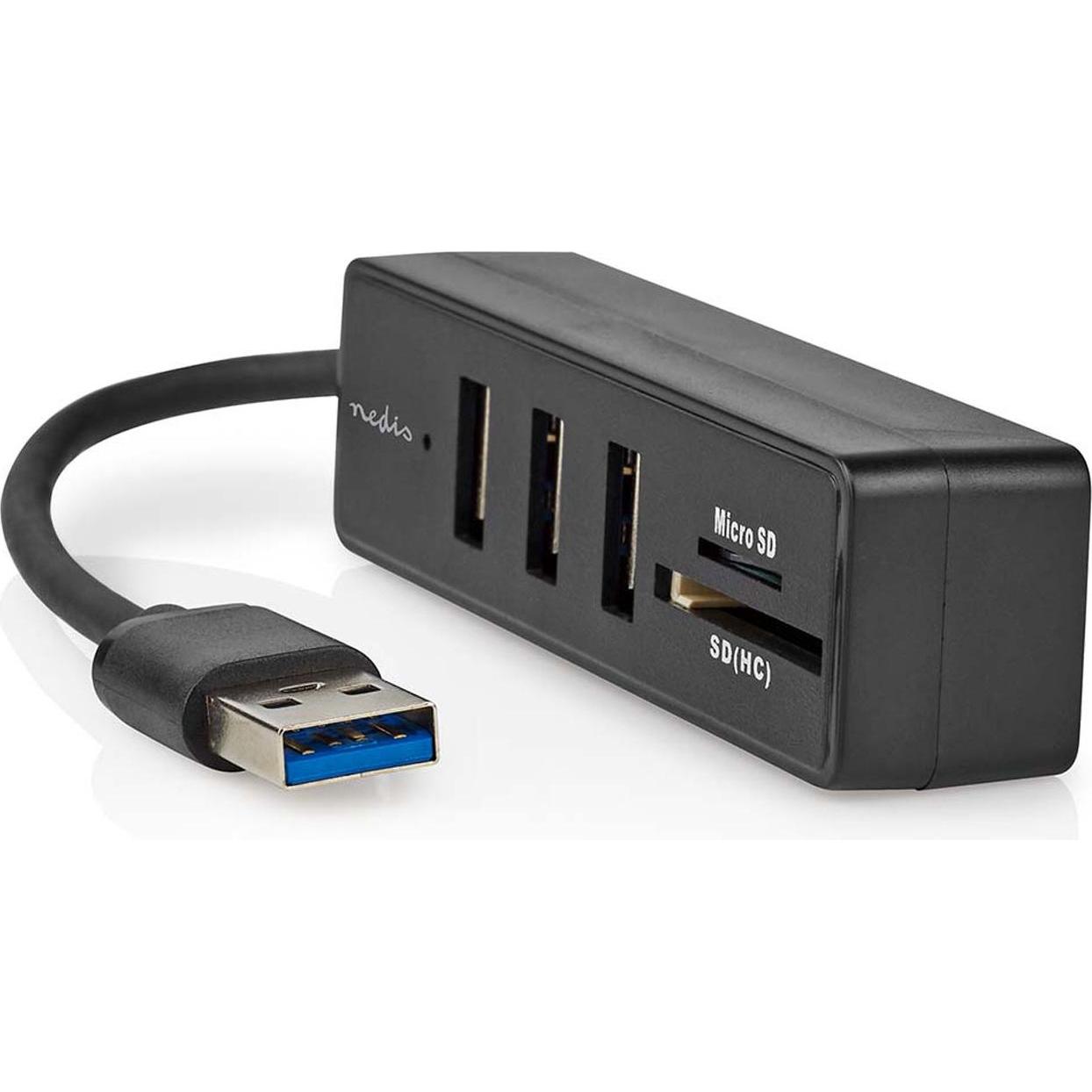 Thumbnail - Nedis USB-Hub USB-A Stecker 3x USB A Buchse 5-Port port(s) USB 3.2 Gen 1 Stromversorgung ü (USB-C, 5 Ports), Dockingstat...