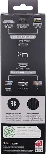 Image du produit T'nB TNB Câble HDMI 8K 2m (2 m, HDMI, 2.1)