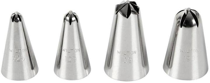 Wilton Tüllen-Set Blumen #109, #129, #190, #225 (Spritztüllen)