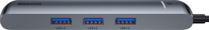 Actual product image Baseus CAHUB-J0G (USB-C, 6 Ports)