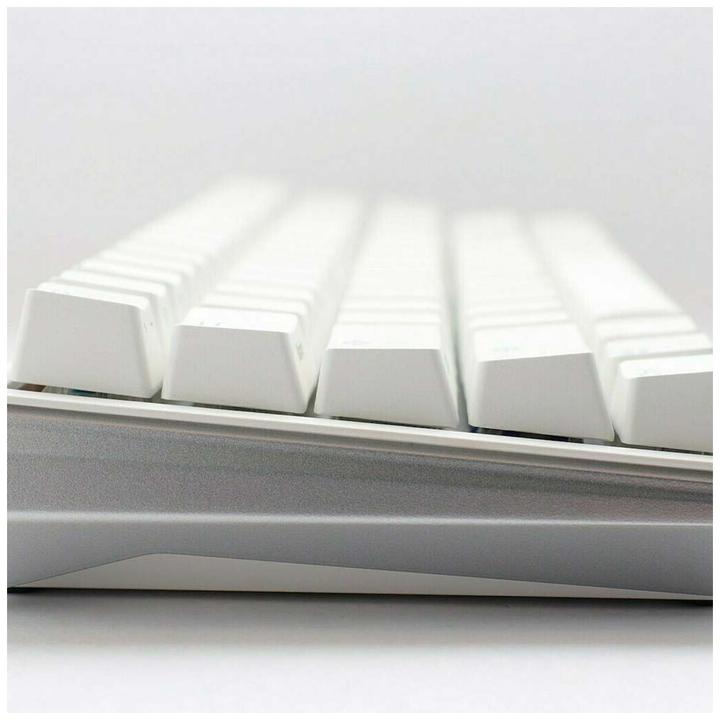 Actual product image Ducky One 3 Classic Pure White Mini Gaming Keyboard, RGB LED - MX-Speed-Silver (US) (US, Cable)