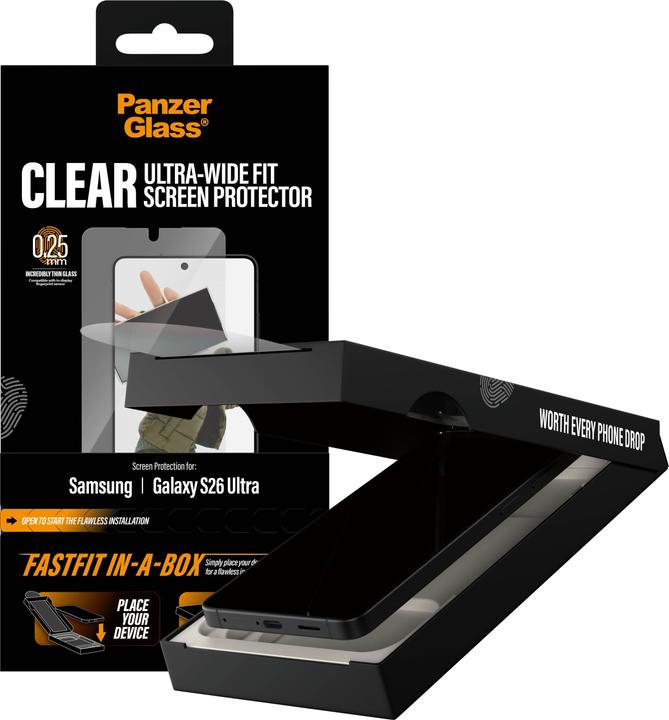 Immagine prodotto PanzerGlass Vestibilità ultra ampia - FastFit (1 pz., Samsung Galaxy S26 Ultra)