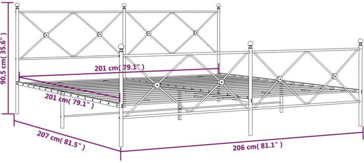 Image du produit vidaXL Bettgestell (200 x 200 cm)